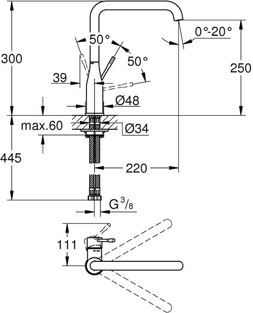 Кухонний змішувач GROHE Essence 30269AL0
