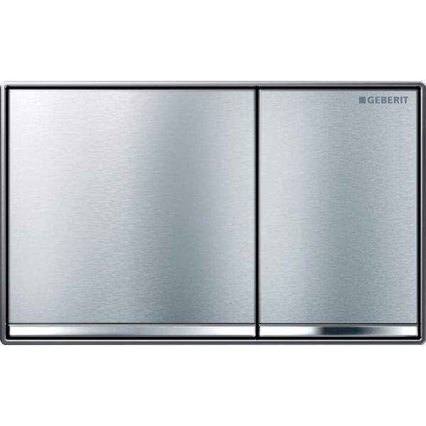 Змивна клавіша Geberit Omega60, для подвійного змиву, Square, врівень зі стіною, хром глянцевий (115.081.GH.1)