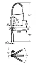 Змішувач кухонний GROHE Eurocube 31395000