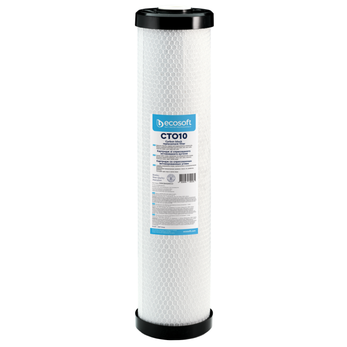 Картридж зі спресованого активованого вугілля Ecosoft CTO10 4,5"х20" (CHVCB4520ECO)