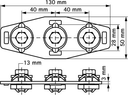 З'єднувач профілю Х-подібний Walraven BIS RapidRail® (6584091)