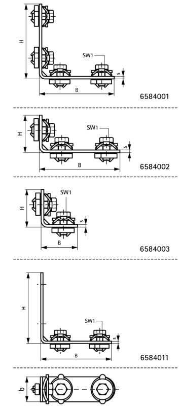 Кутник 90° короткий/короткий 43,5х43,5 Walraven BIS RapidRail® (6584003)