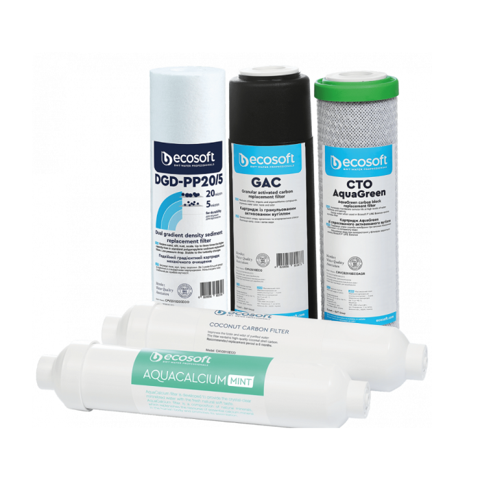 Комплект картриджів Ecosoft P’URE AquaCalcium Mint "6 місяців" (CHV5PUREMAC)