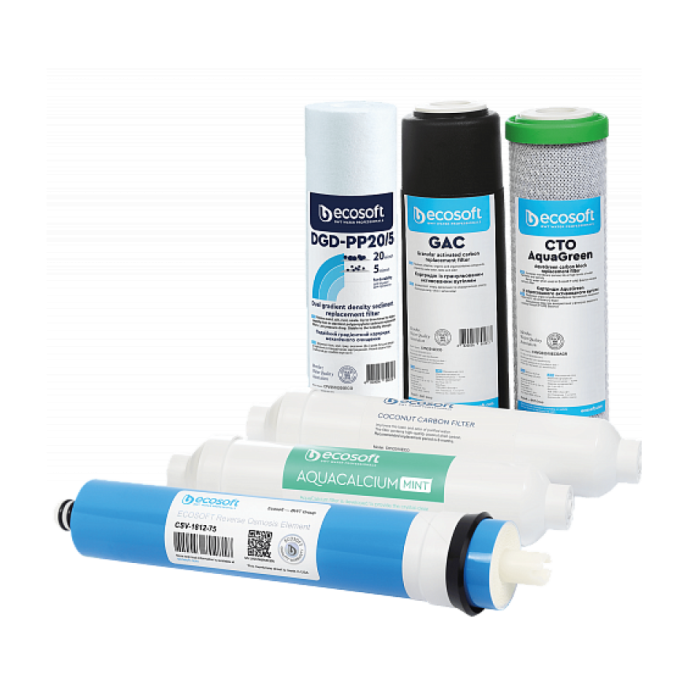 Комплект картриджів Ecosoft PURE AquaCalcium Mint "12 місяців" (CHV6PUREMAC)
