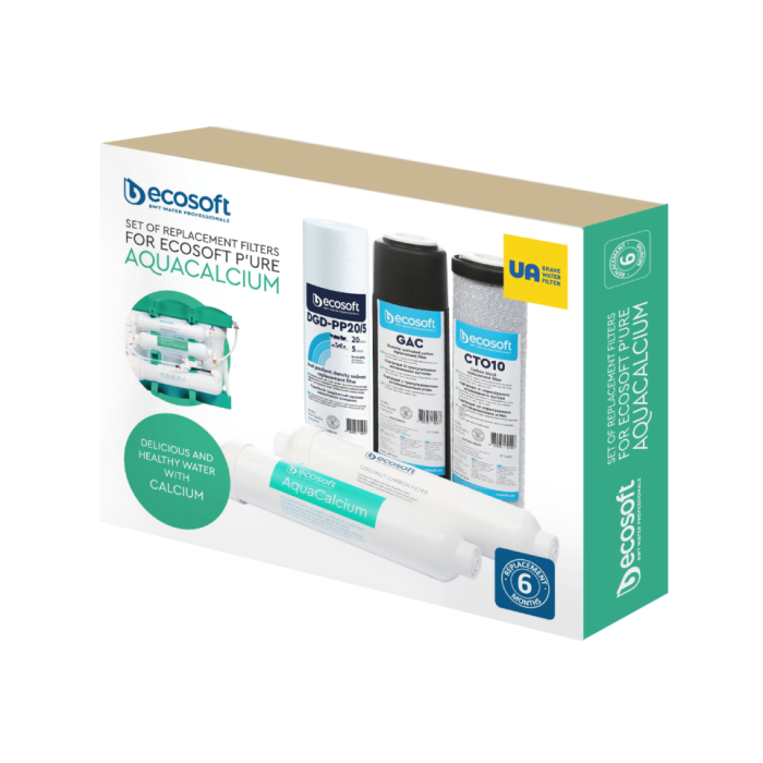 Комплект картриджів Ecosoft P’URE AquaCalcium Mint "6 місяців" (CHV5PUREMAC)