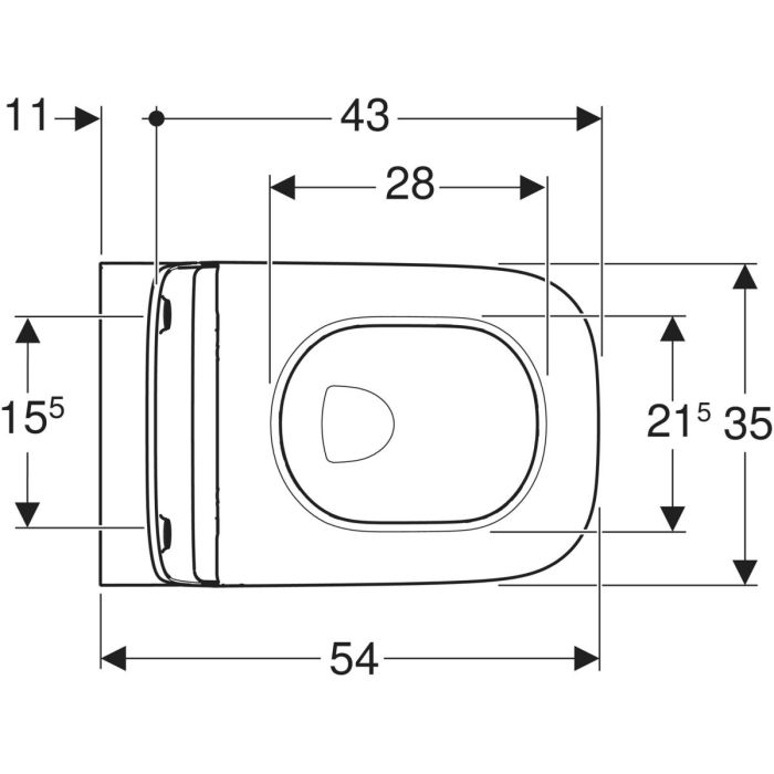 Унітаз підвісний Geberit Smyle Square Rimfree з кришкою soft close, тип Sandwich, білий (500.685.01.1)