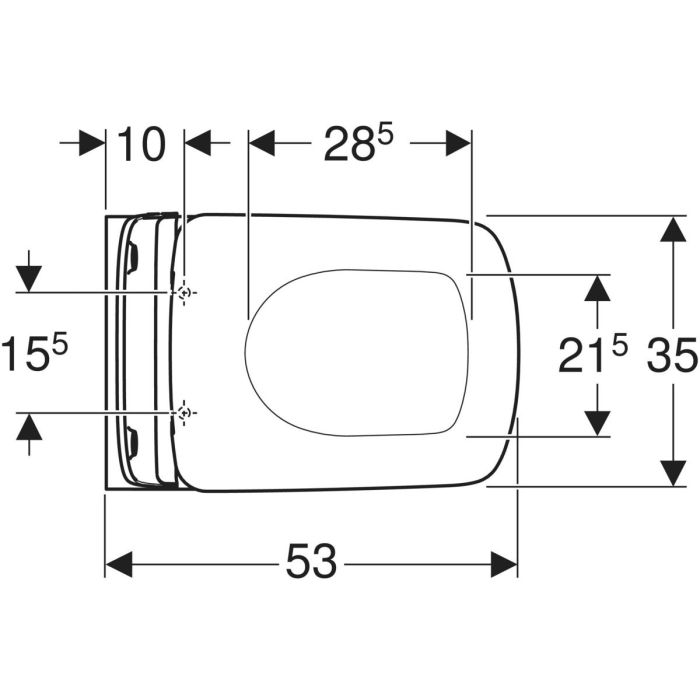Унітаз підвісний воронкоподібний Geberit з кришкою soft-close Selnova Square (501.961.00.1)