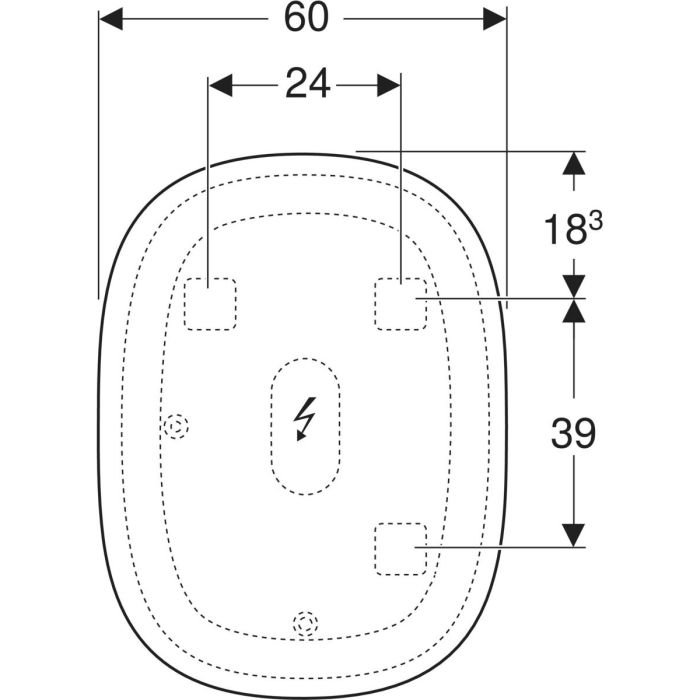 Дзеркало з підсвіткою Geberit Option Oval з непрямою підсвіткою (502.800.00.1)