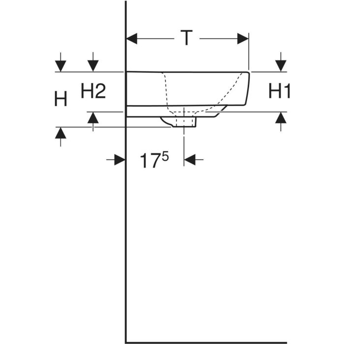 Умивальник Geberit Selnova Compact