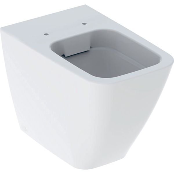 Підлоговий унітаз воронкоподібний Geberit iCon Square, приставний до стіни, закрита форма, Rimfree (211910000)