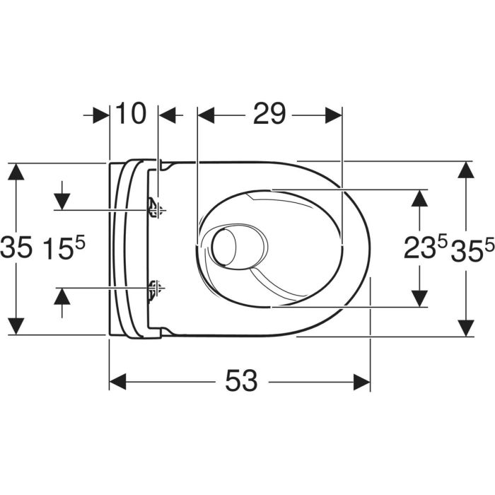 Підвісний унітаз Geberit iCon, TurboFlush, з кришкою дюропласт (503.045.00.1)