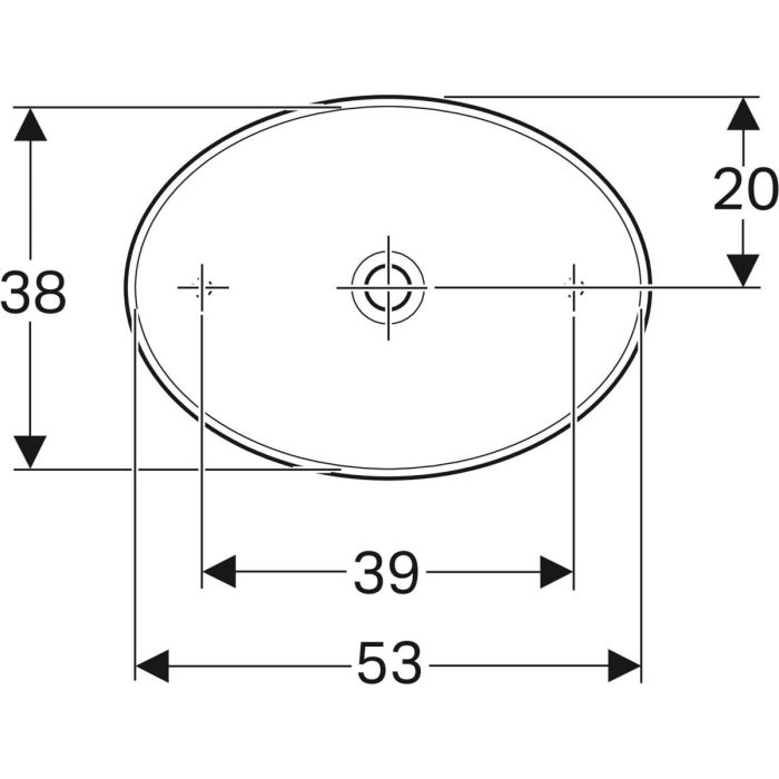 Накладний умивальник Geberit VariForm овальної форми (500.771.01.2)