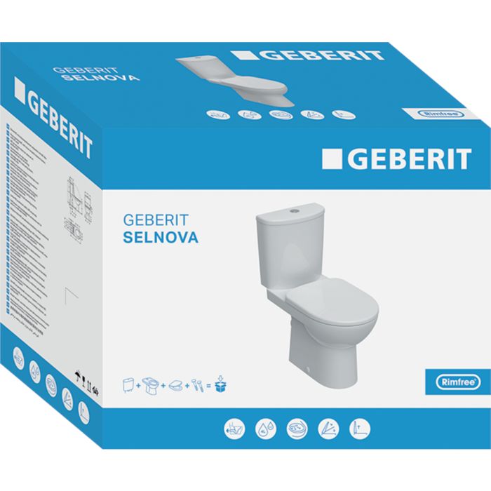 Унітаз-компакт Geberit Selnova із сидінням (501.753.00.1)