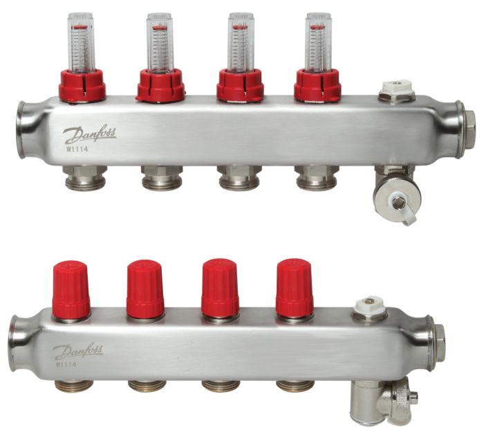 Колектор Danfoss SSM-F 4+4 з ротаметрами (088U0754)