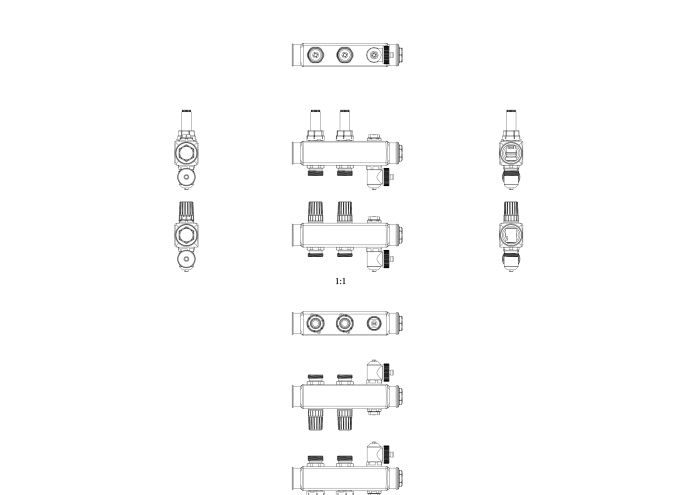 Колектор Danfoss SSM-F 4+4 з ротаметрами (088U0754)