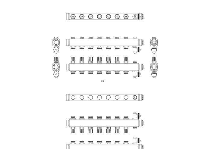 Колектор Danfoss SSM 7+7 (088U0807)