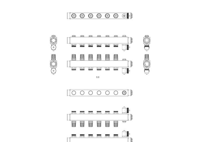 Колектор Danfoss SSM-F 6+6 без ротаметрів (088U0806)