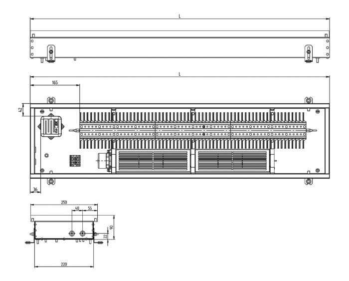 Підлоговий конвектор SEV Inox Carrera Electro