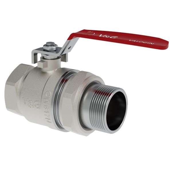 Кран кульовий з американкою 11/2"ЗВ червона ручка V&G (VG-104105)