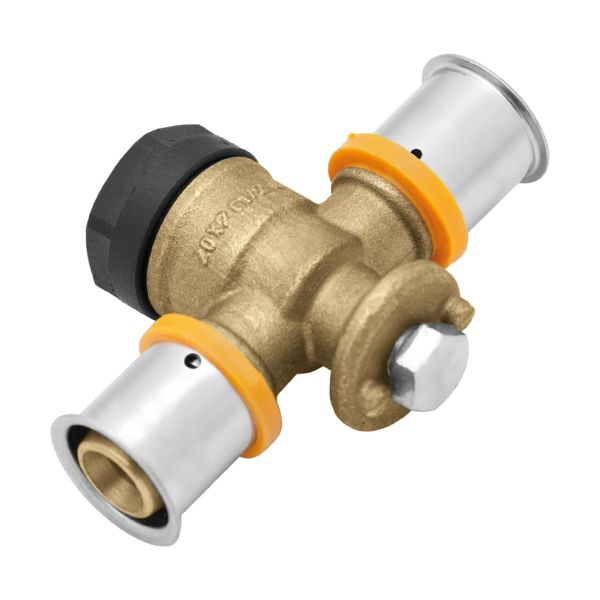 Трійник фіксований прохідний Press 20x2 G1/2"