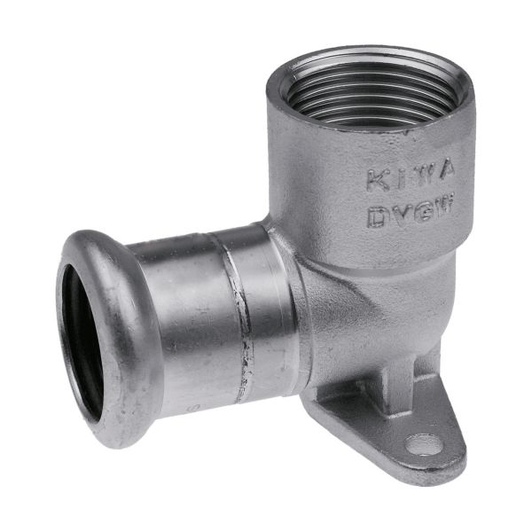 Коліно фіксоване з вушками коротке KAN-therm INOX