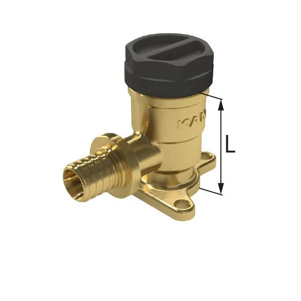 Відвід настінний латунний з вушками KAN-therm Ultraline, L = 52,5 мм