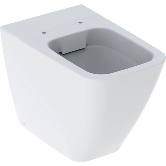 Підлоговий унітаз воронкоподібний Geberit iCon Square, приставний до стіни, закрита форма, Rimfree (211910000)