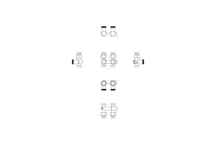 Клапан запірний кутовий Danfoss RLV 1/2" Ду15 (003L0143)