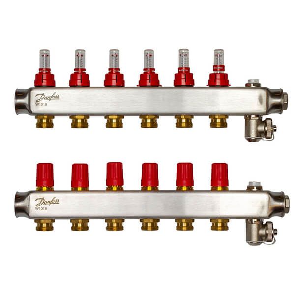 Колектор Danfoss SSM-F 6+6 з ротаметрами (088U0756)