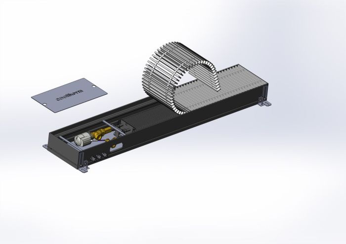 Конвектор природньою конвекцією типу Hottherm висота 80 мм / 300 мм