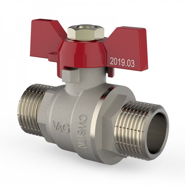 Кран кульовий ЗЗ V&G Optima  червоний метелик