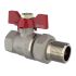 Кран-американка прямий ВЗ V&G Optima червоний метелик 1 1/4" (VG-104104)